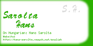 sarolta hans business card